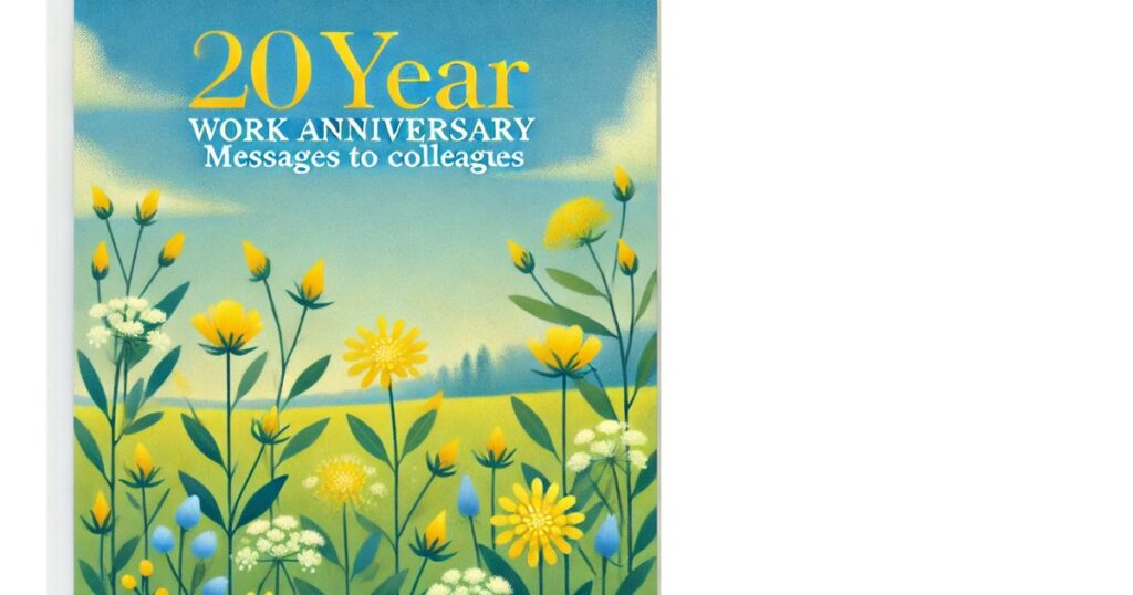 20 Year Work Anniversary Messages to Colleagues