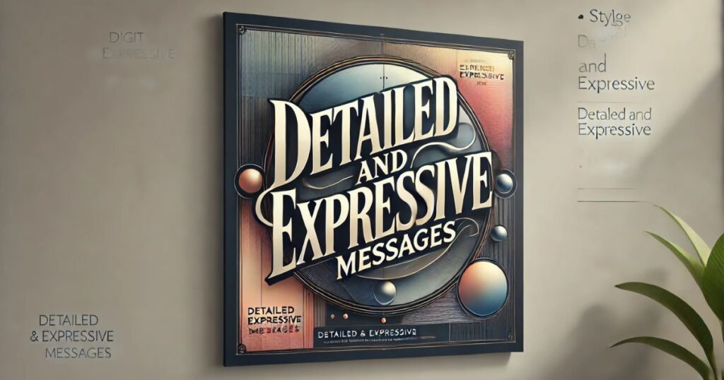 Detailed and Expressive Messages