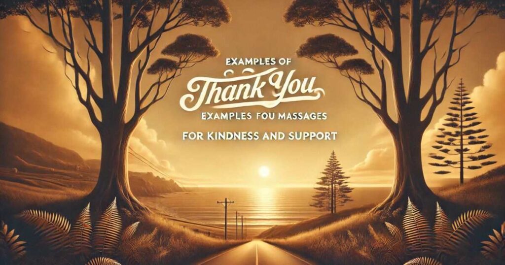 Examples of Thank You Messages for Kindness and Support