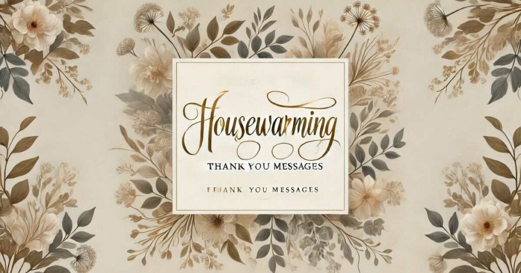 Housewarming Thank You Messages