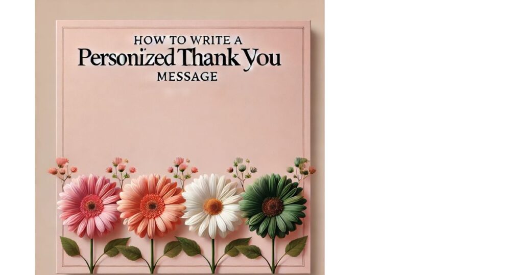 How to Write a Personalized Thank You Message