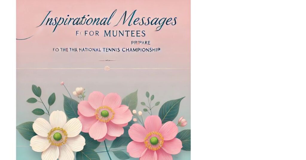 Inspirational Messages for Mentees to Prepare for the National Tennis Championship