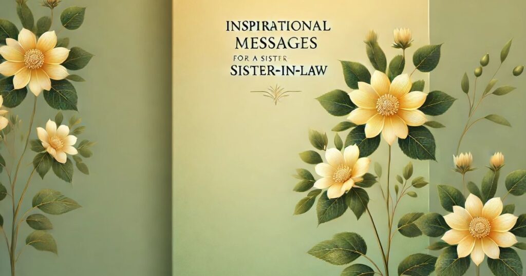 Inspirational Messages for a Sister-In-Law