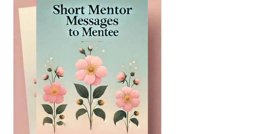 Short Mentor Messages to Mentee