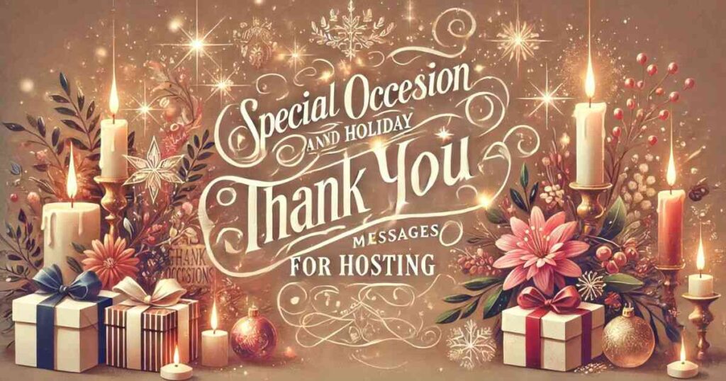 Special Occasion and Holiday Thank You Messages for Hosting
