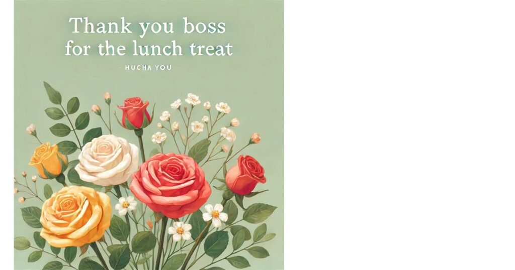 Thank You Boss for the Lunch Treat