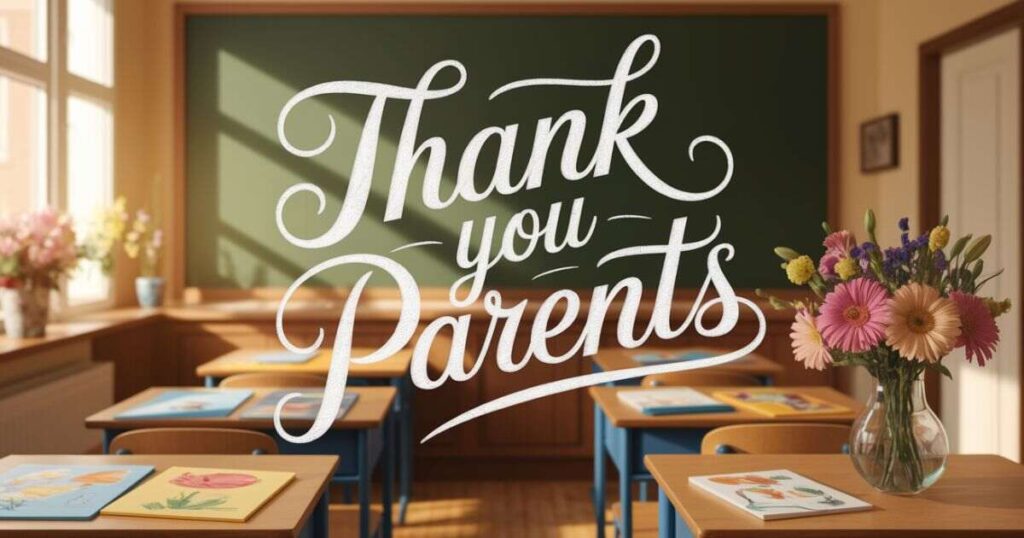 Short Thank You Message for Parents from Teachers