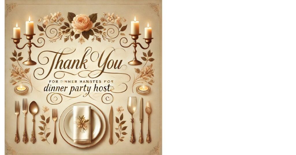 Thank You Messages for Dinner Party Hosts