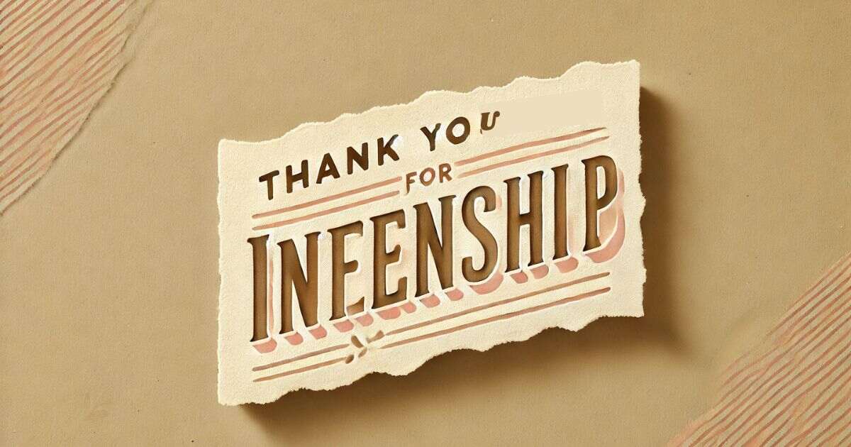 Thank You Messages for Internship