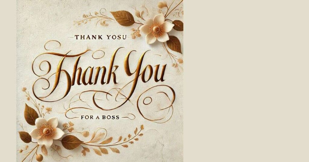 Thank You Messages to Boss for Support