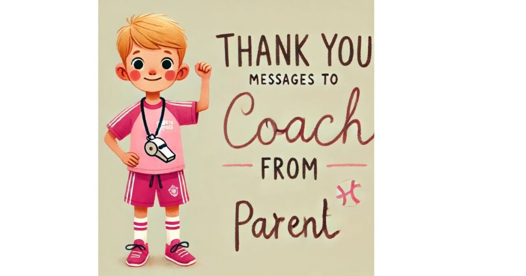 Thank You Messages to Coach from Parent