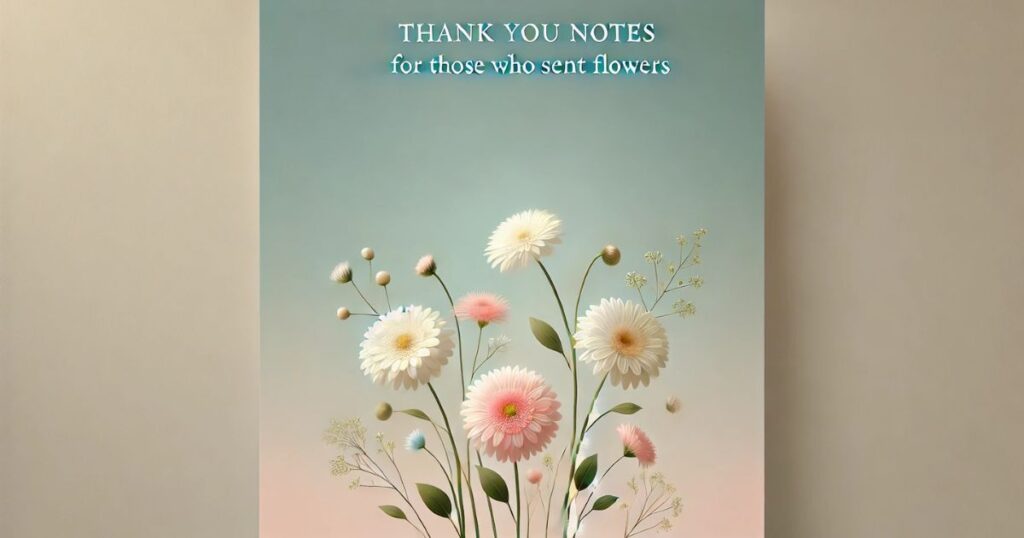 Thank You Notes for Those Who Sent Flowers