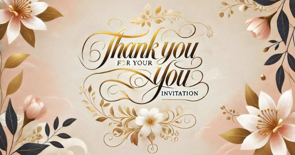 thank you message for invitation